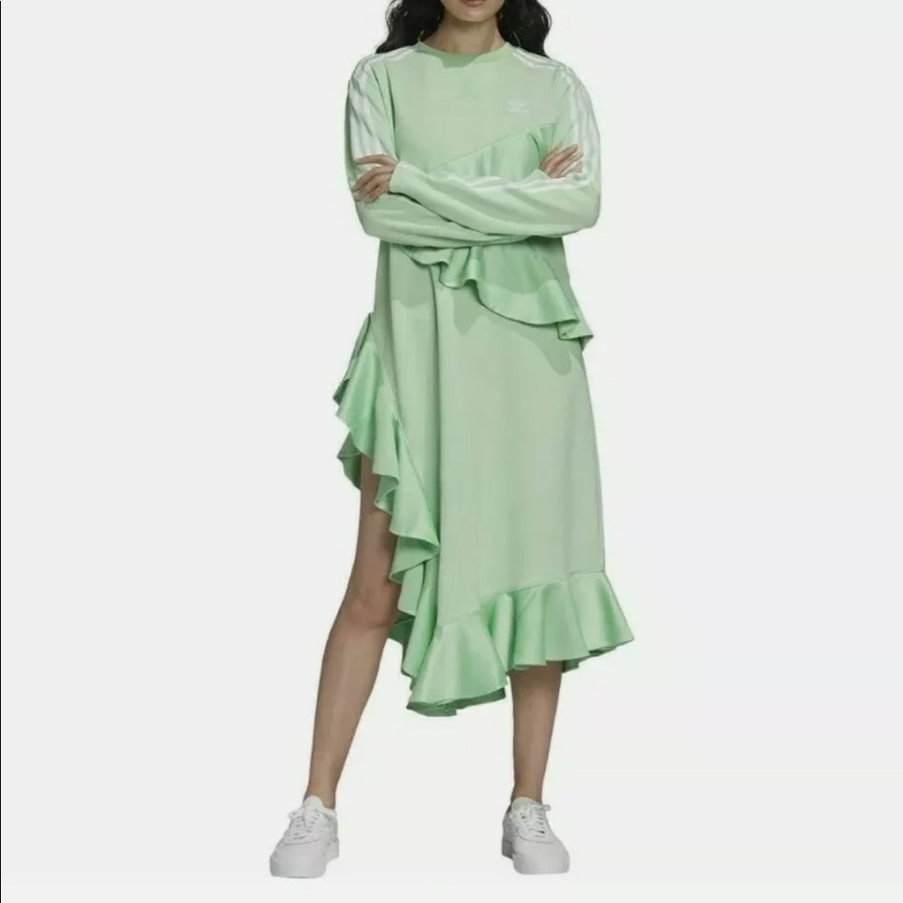 Adidas Originals x J Koo Trefoil Ruffled Dress  S